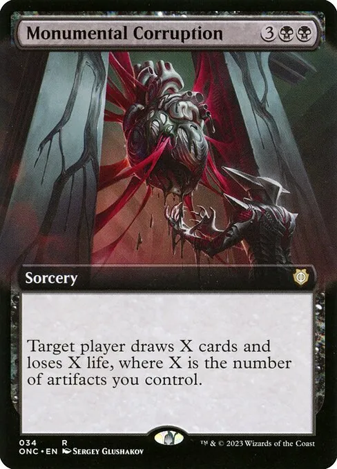 Monumental Corruption · Phyrexia: All Will Be One Commander 34/174