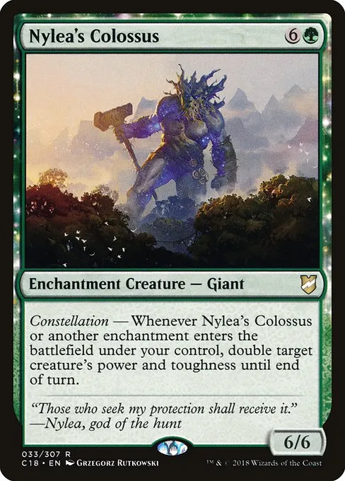 Nylea's Colossus · Commander 2018 33/307