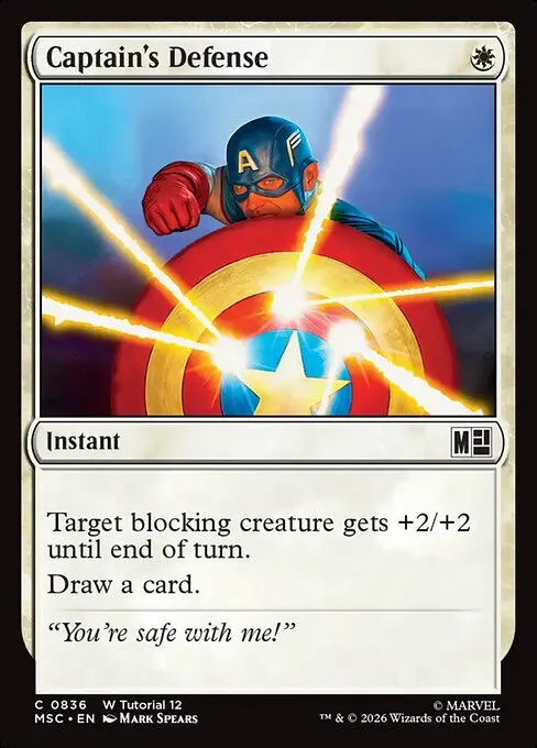Captain's Defense · Marvel Super Heroes Commander 836/9