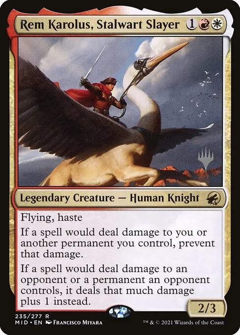 Rem Karolus, Stalwart Slayer · Innistrad: Midnight Hunt Promos 235p/155