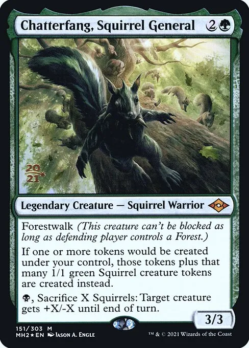 Chatterfang, Squirrel General · Modern Horizons 2 Promos 151s/86