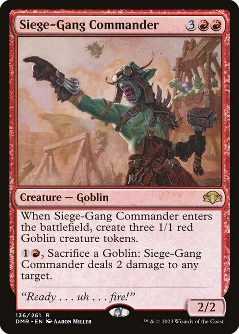 Siege-Gang Commander · Dominaria Remastered 136/457