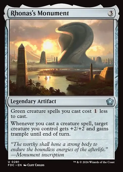 Rhonas's Monument · Foundations Commander 281/3
