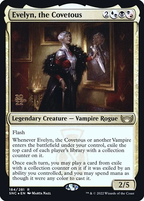 Evelyn, the Covetous · Streets of New Capenna Promos 184s/161