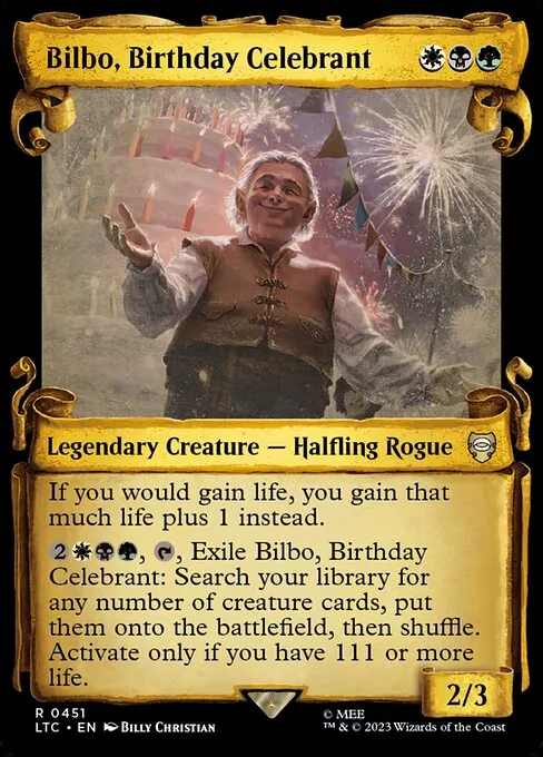 Bilbo, Birthday Celebrant · Tales of Middle-earth Commander 451/591