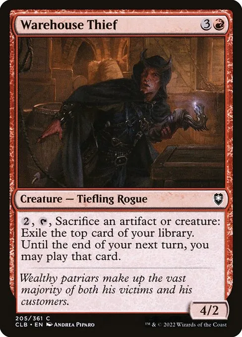 Warehouse Thief · Commander Legends: Battle for Baldur's Gate 205/936