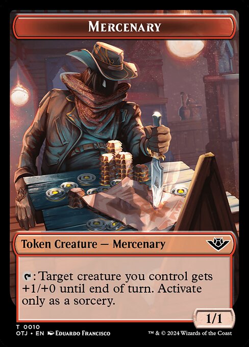 Mercenary · Outlaws of Thunder Junction Tokens 10/19