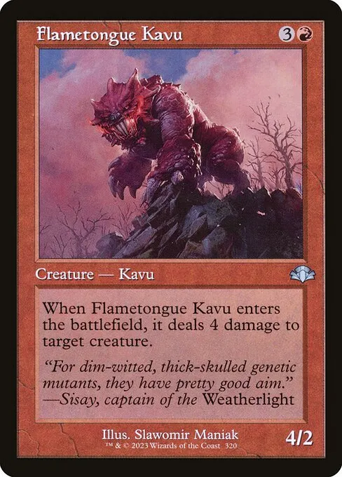 Flametongue Kavu · Dominaria Remastered 320/457