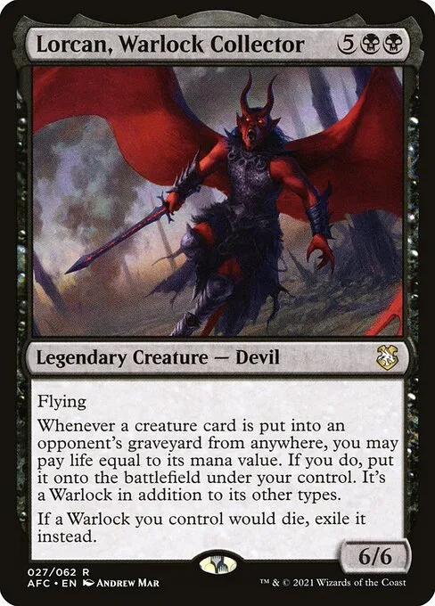 Lorcan, Warlock Collector · Forgotten Realms Commander 27/331