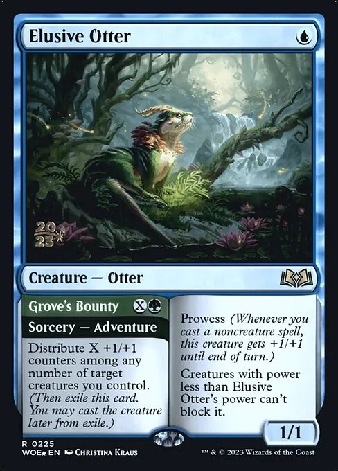 Elusive Otter // Grove's Bounty · Wilds of Eldraine Promos 225s/160