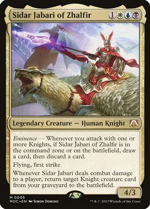Sidar Jabari of Zhalfir · March of the Machine Commander 5/450