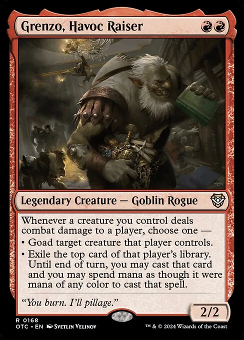 Grenzo, Havoc Raiser · Outlaws of Thunder Junction Commander 168/342