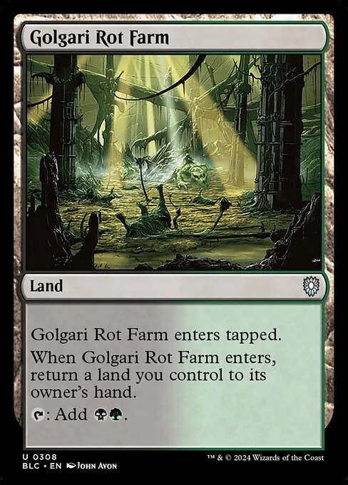 Golgari Rot Farm · Bloomburrow Commander 308/356