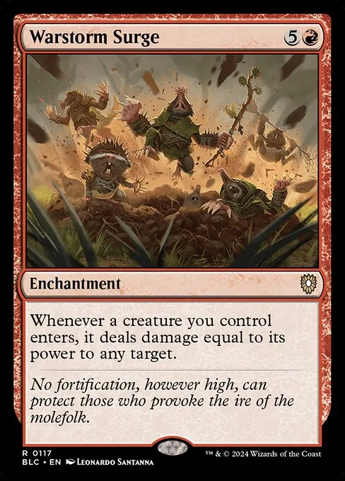 Warstorm Surge · Bloomburrow Commander 117/356