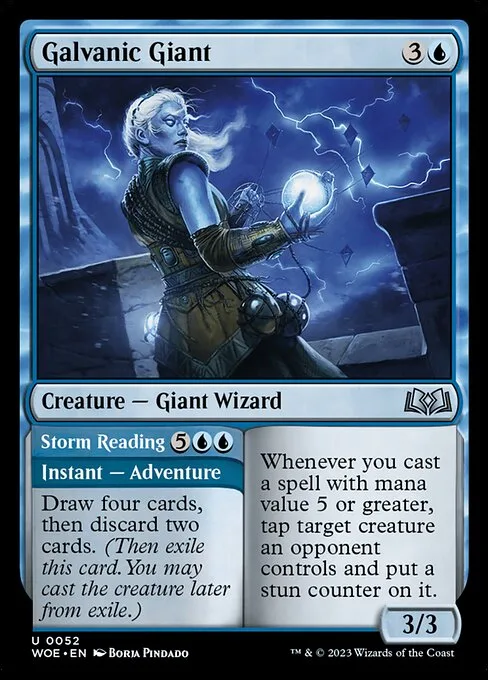 Galvanic Giant // Storm Reading · Wilds of Eldraine 52/381