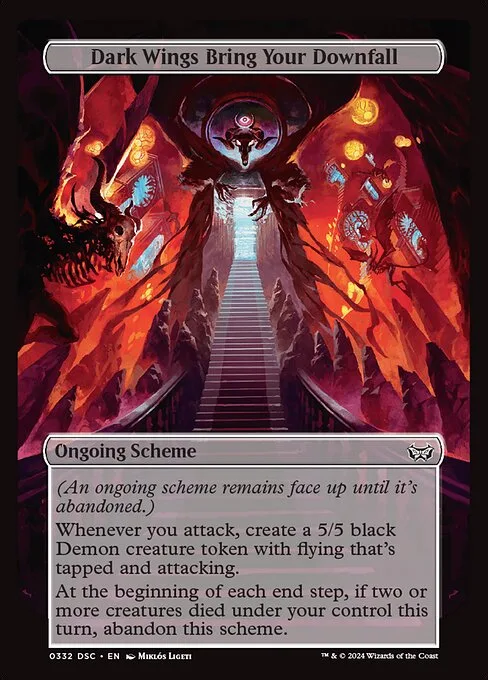 Dark Wings Bring Your Downfall · Duskmourn: House of Horror Commander 332/373