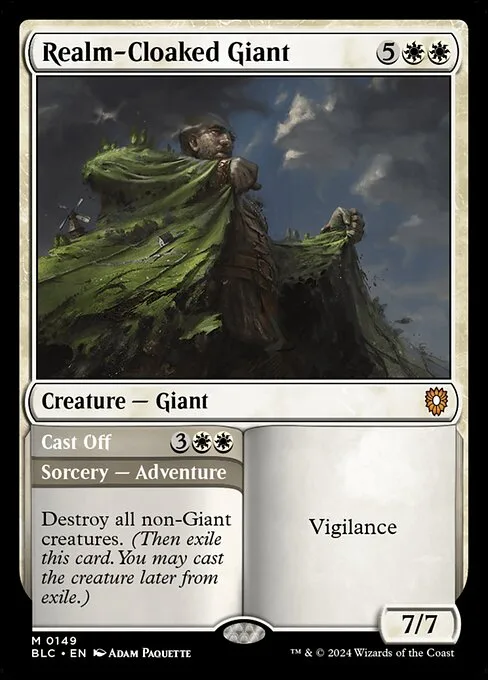 Realm-Cloaked Giant // Cast Off · Bloomburrow Commander 149/356