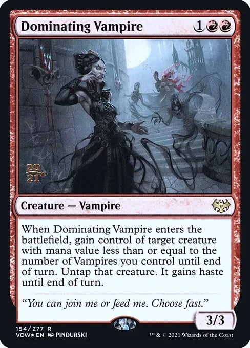Dominating Vampire · Innistrad: Crimson Vow Promos 154s/121