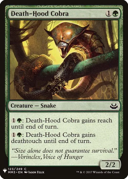 Death-Hood Cobra · The List MM3-123/5050