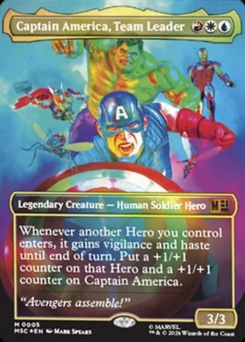 Captain America, Team Leader · Marvel Super Heroes Commander 5/9