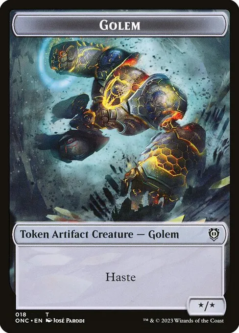 Golem · Phyrexia: All Will Be One Commander Tokens 18/23