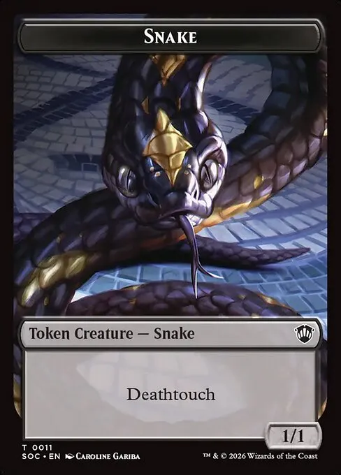 Snake · Secrets of Strixhaven Commander Tokens 11/30
