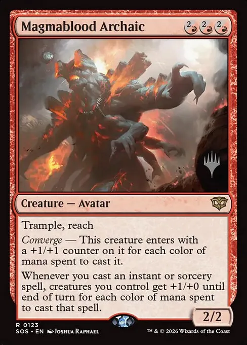 Magmablood Archaic · Secrets of Strixhaven Promos 123p/80