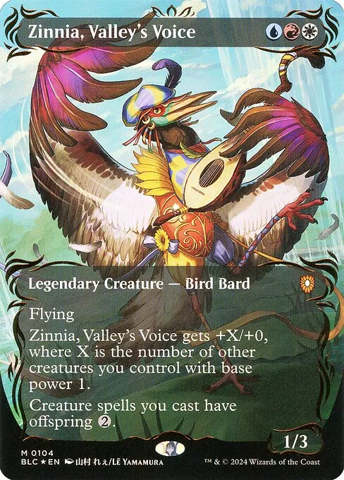 Zinnia, Valley's Voice · Bloomburrow Commander 104/356