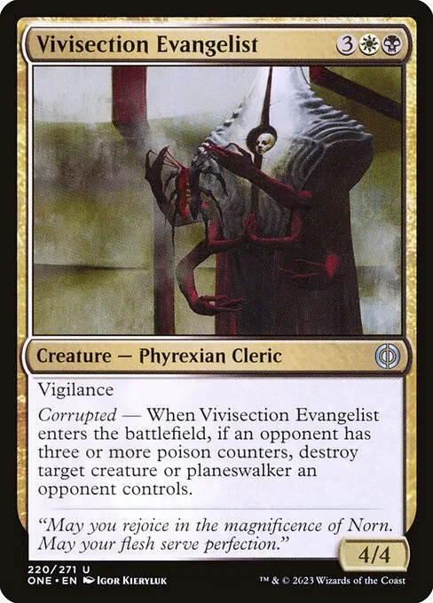 Vivisection Evangelist · Phyrexia: All Will Be One 220/479