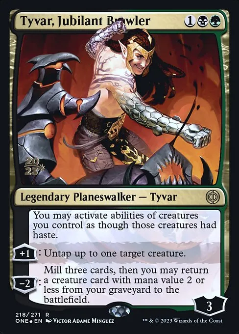 Tyvar, Jubilant Brawler · Phyrexia: All Will Be One Promos 218s/160