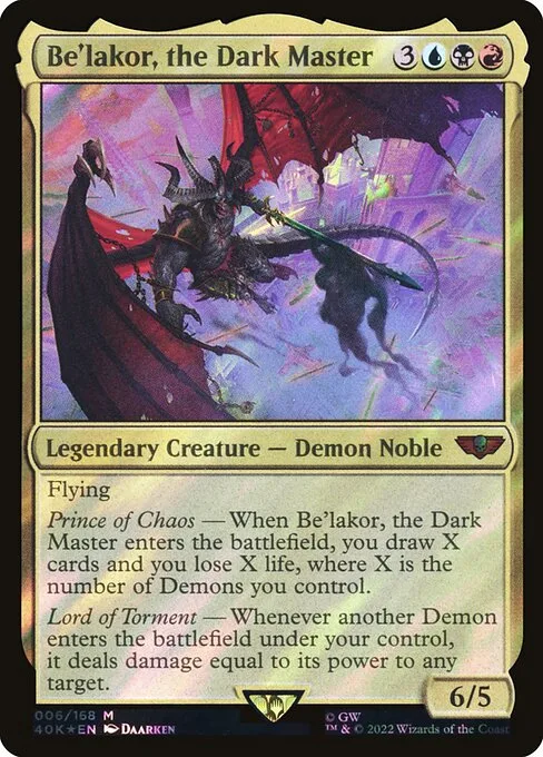 Be'lakor, the Dark Master · Warhammer 40,000 Commander 6/617