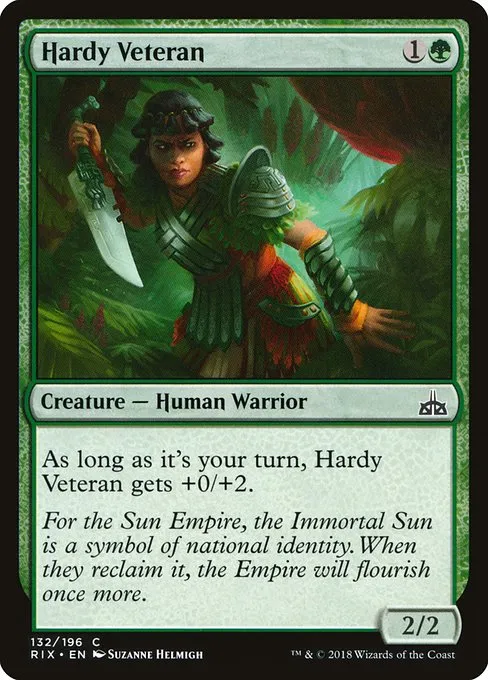 Hardy Veteran · Rivals of Ixalan 132/205