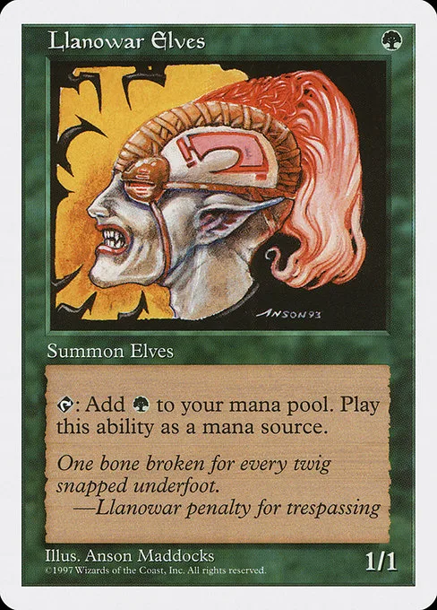 Llanowar Elves · Fifth Edition 313/460