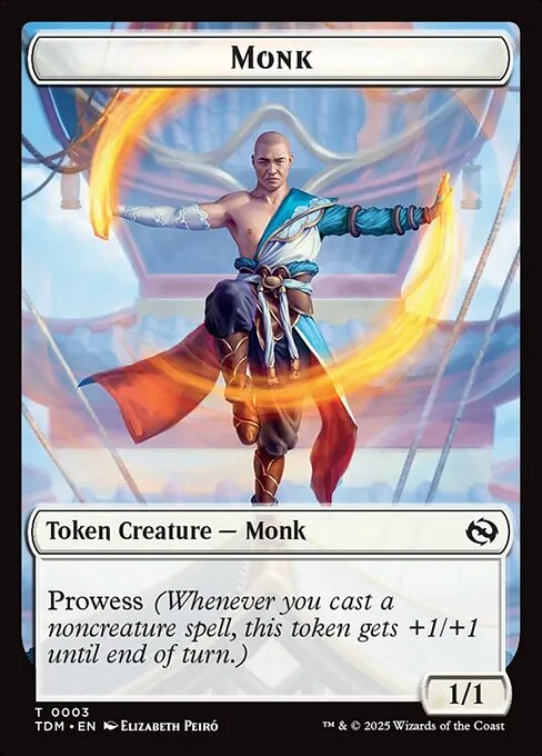 Monk · Tarkir: Dragonstorm Tokens 3/16
