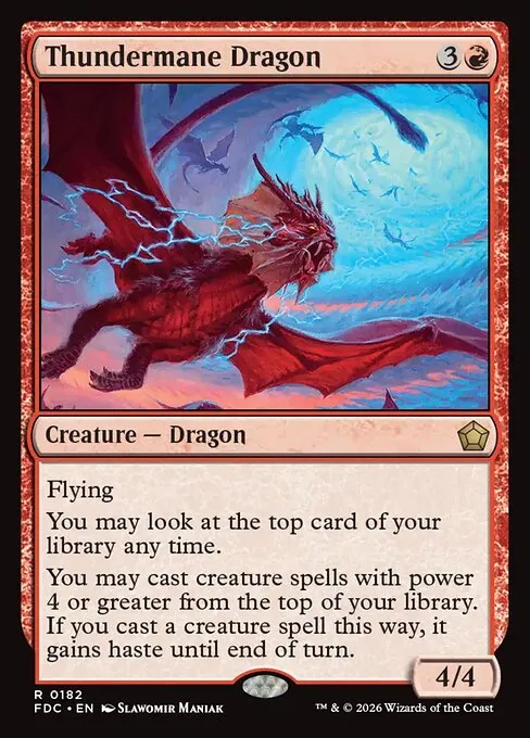 Thundermane Dragon · Foundations Commander 182/3
