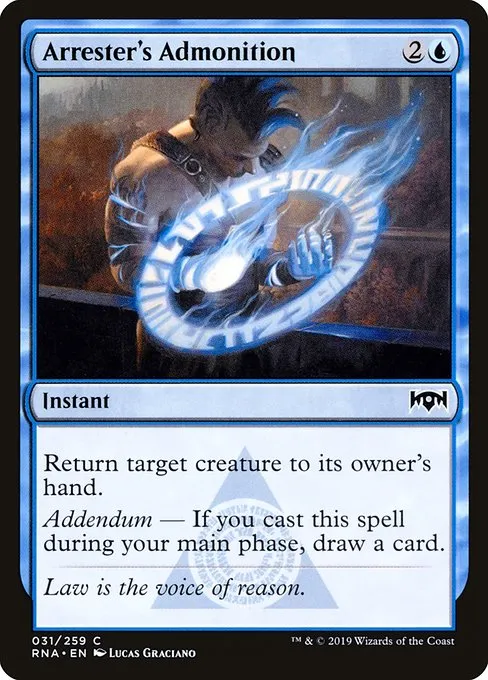 Arrester's Admonition · Ravnica Allegiance 31/273