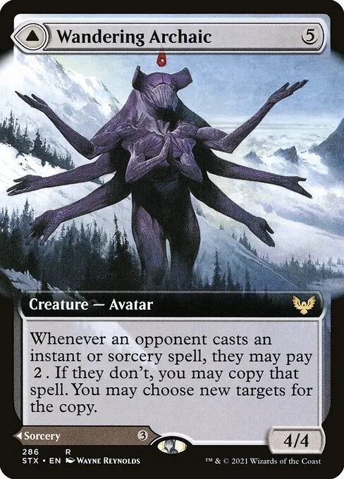Wandering Archaic // Explore the Vastlands · Strixhaven: School of Mages 286/393