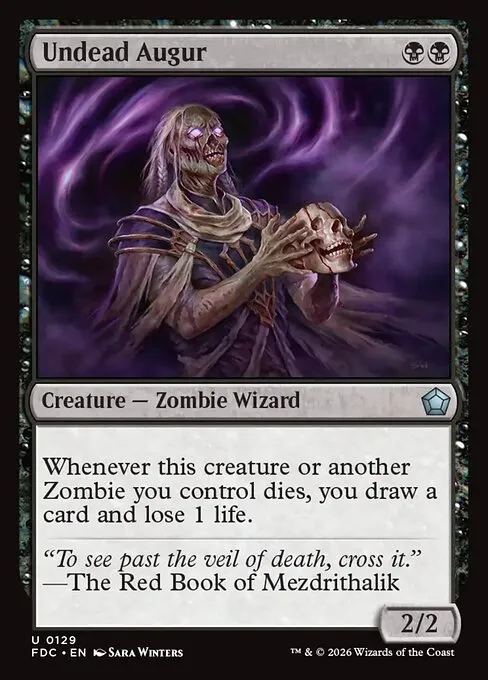 Undead Augur · Foundations Commander 129/3