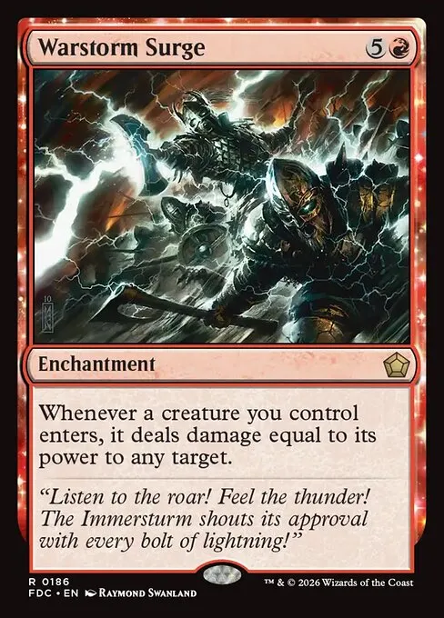 Warstorm Surge · Foundations Commander 186/3