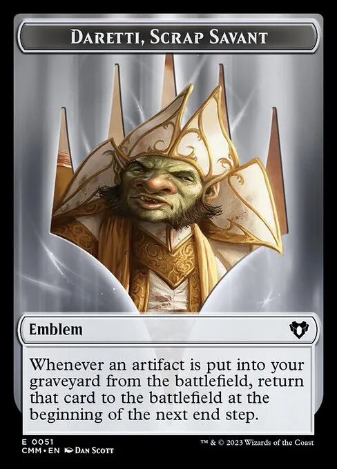 Daretti, Scrap Savant Emblem · Commander Masters Tokens 51/81