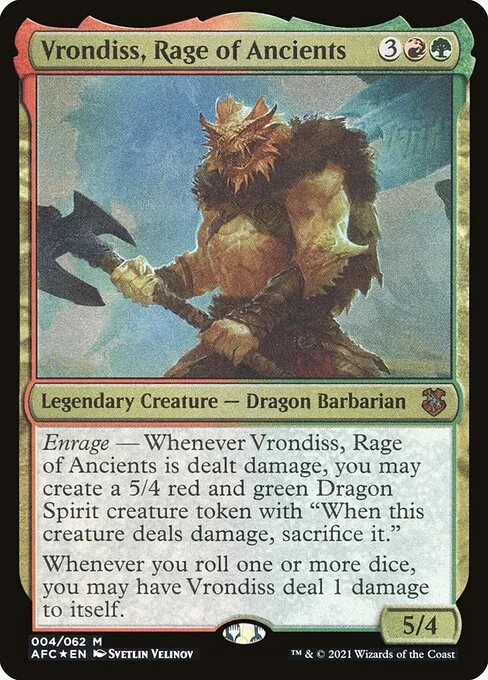 Vrondiss, Rage of Ancients · Forgotten Realms Commander Display Commanders 4/4