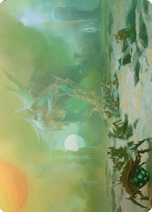 Green Sun's Twilight // Green Sun's Twilight · Phyrexia: All Will Be One Art Series 39/81
