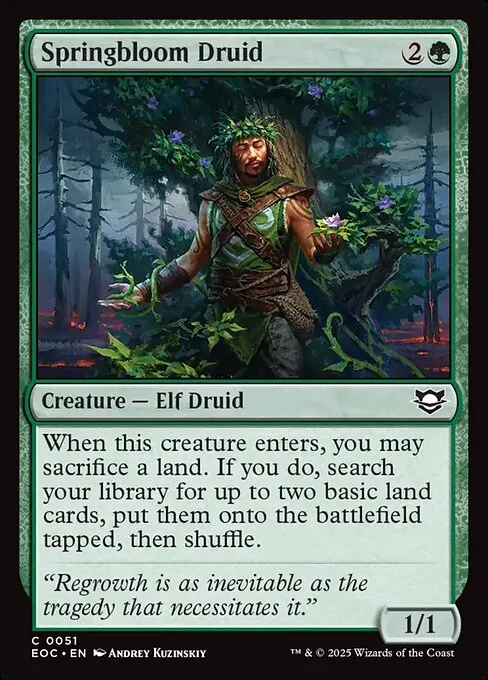 Springbloom Druid · Edge of Eternities Commander 51/191