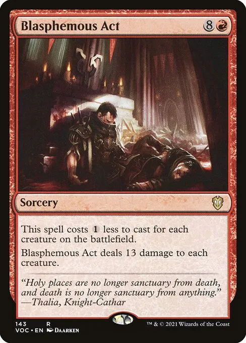 Blasphemous Act · Crimson Vow Commander 143/188