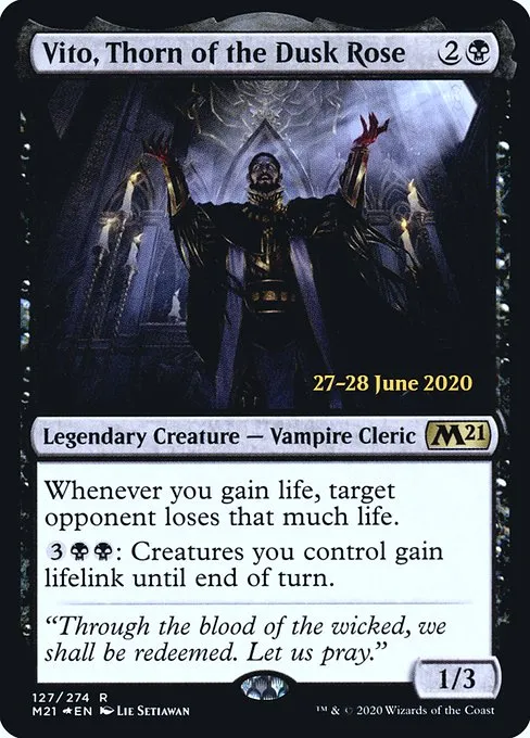 Vito, Thorn of the Dusk Rose · Core Set 2021 Promos 127s/137