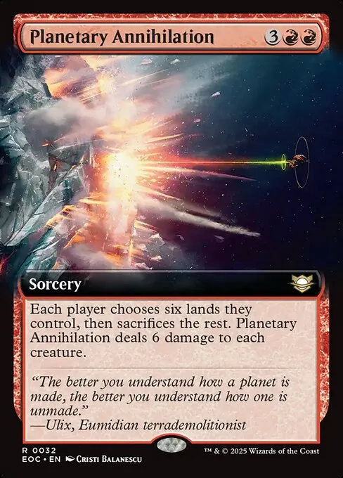 Planetary Annihilation · Edge of Eternities Commander 32/191