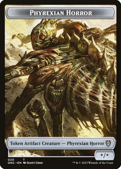 Phyrexian Horror · Phyrexia: All Will Be One Commander Tokens 20/23