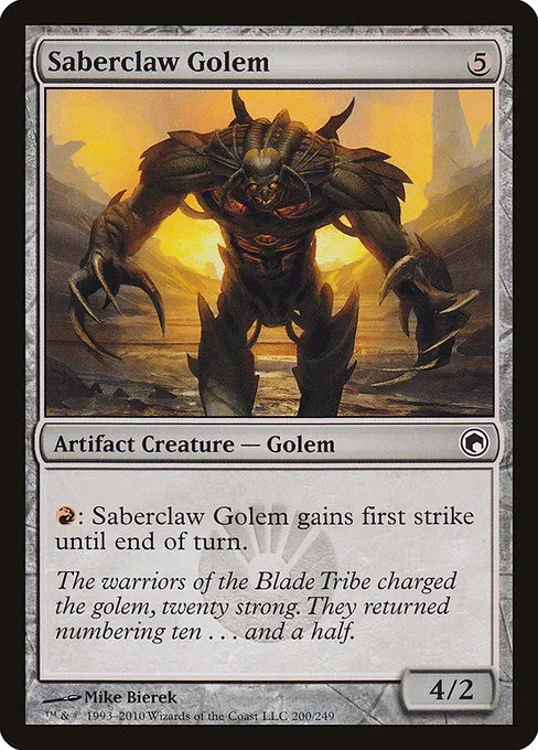 Saberclaw Golem · Scars of Mirrodin 200/249