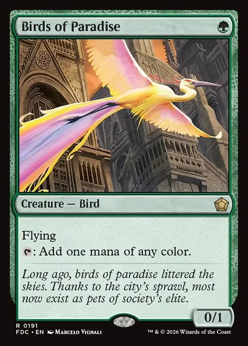 Birds of Paradise · Foundations Commander 191/3