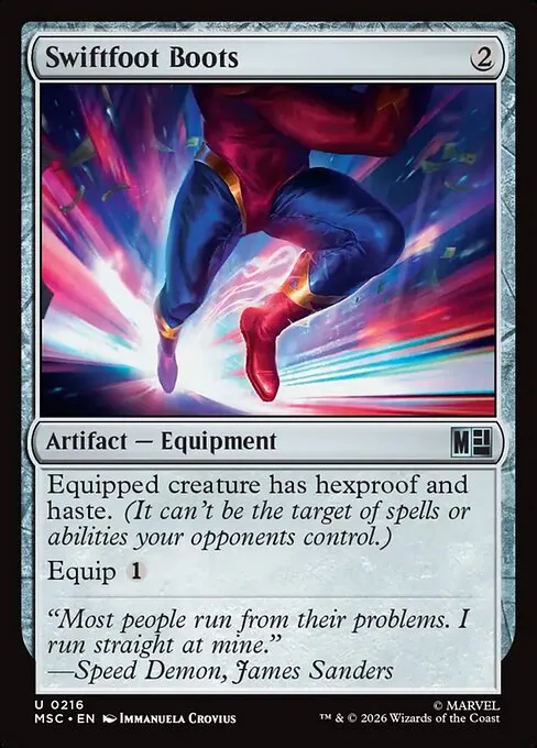 Swiftfoot Boots · Marvel Super Heroes Commander 216/9